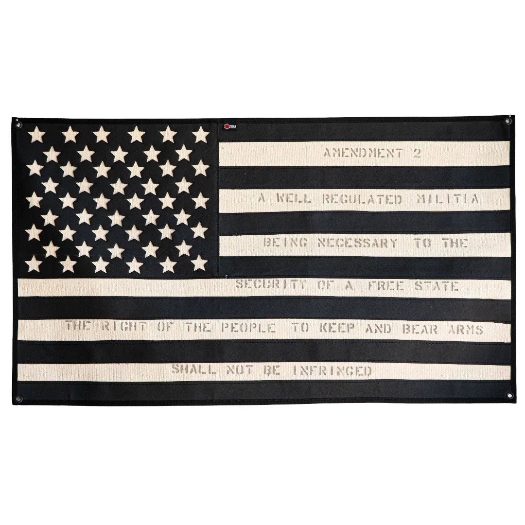 American Flag - Combat Boot Leather - Second Amendment