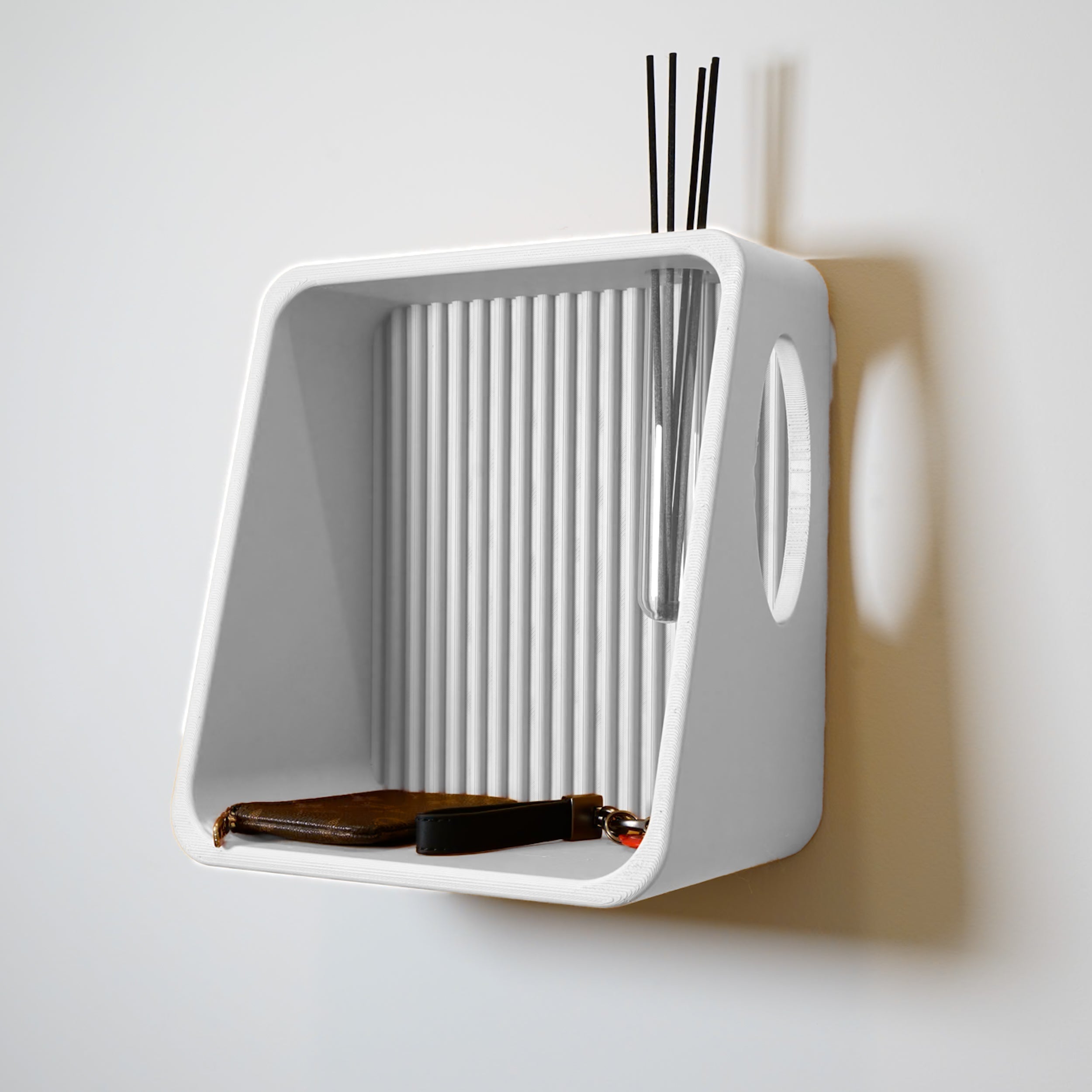 Modern Floating Wall Shelf for Plant Propagation & Reed Diffuser