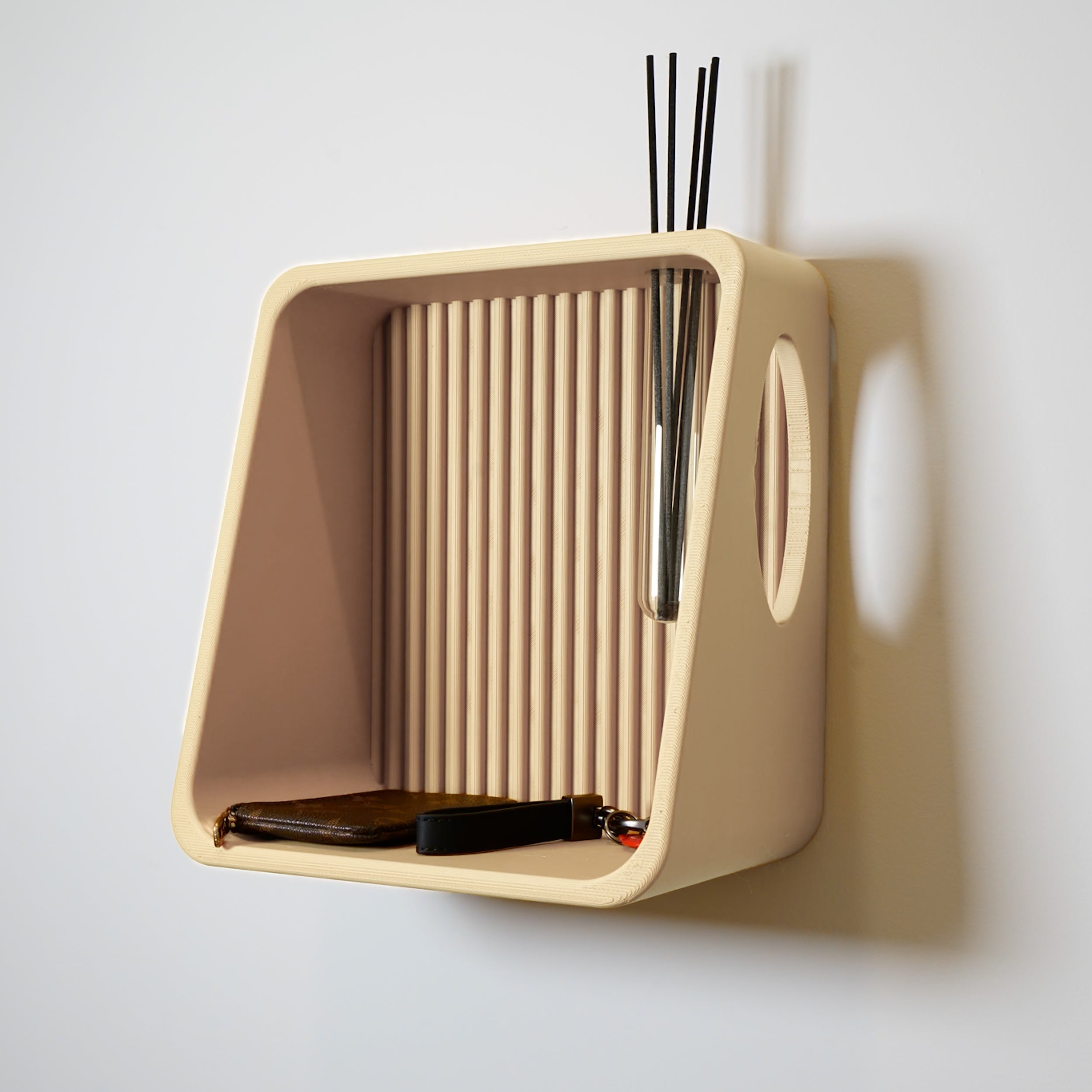 Modern Floating Wall Shelf for Plant Propagation & Reed Diffuser