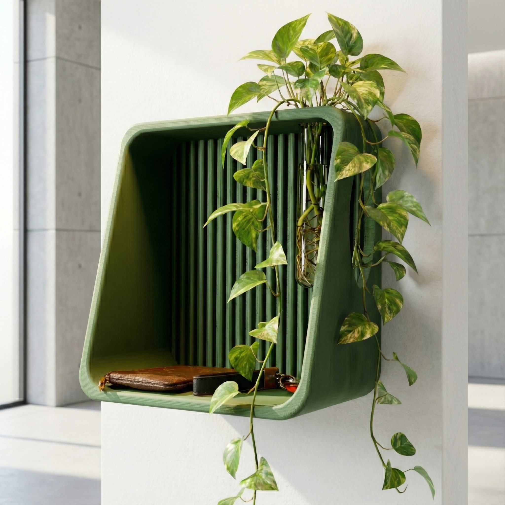 Modern Floating Wall Shelf for Plant Propagation & Reed Diffuser