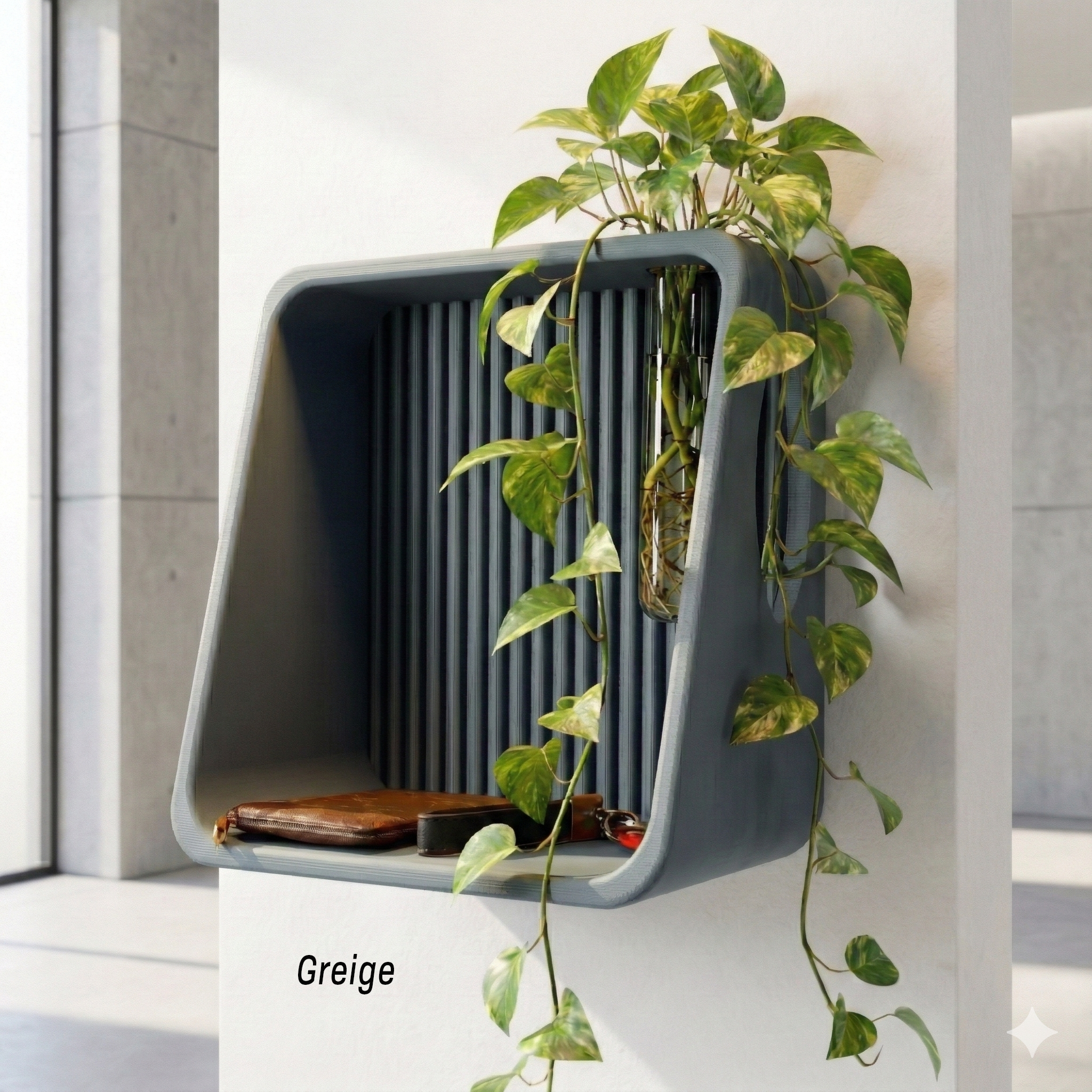 Modern Floating Wall Shelf for Plant Propagation & Reed Diffuser