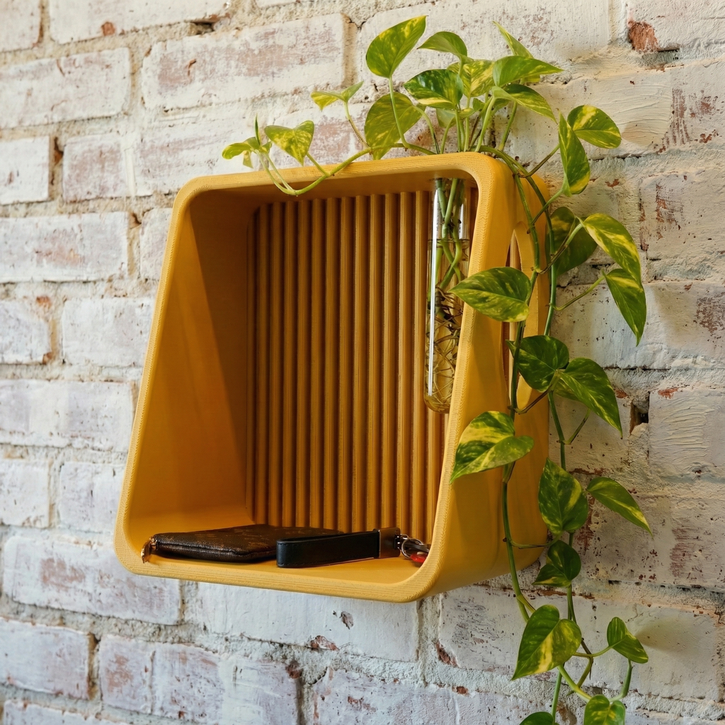 Modern Floating Wall Shelf for Plant Propagation & Reed Diffuser