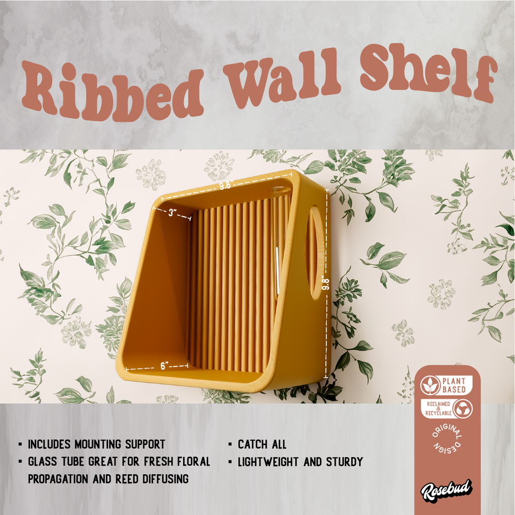 Modern Floating Wall Shelf for Plant Propagation & Reed Diffuser