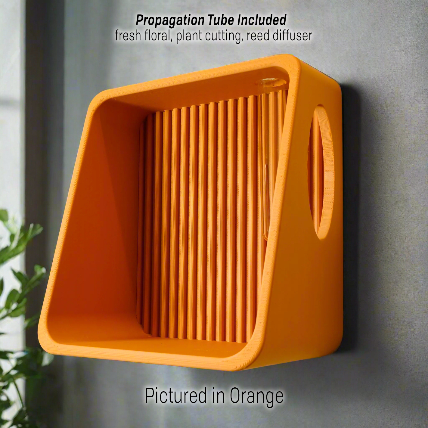 Modern Floating Wall Shelf for Plant Propagation & Reed Diffuser